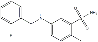 5-{[(2-fluorophenyl)methyl]amino}-2-methylbenzene-1-sulfonamide 结构式