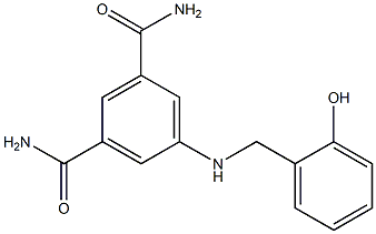 5-{[(2-hydroxyphenyl)methyl]amino}benzene-1,3-dicarboxamide Structure