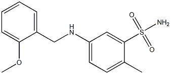 5-{[(2-methoxyphenyl)methyl]amino}-2-methylbenzene-1-sulfonamide Struktur