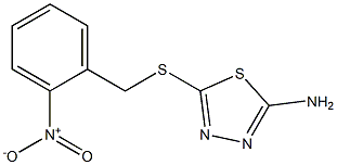 5-{[(2-nitrophenyl)methyl]sulfanyl}-1,3,4-thiadiazol-2-amine,,结构式