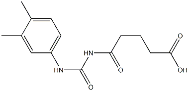5-{[(3,4-dimethylphenyl)carbamoyl]amino}-5-oxopentanoic acid Structure