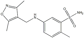5-{[(3,5-dimethyl-1,2-oxazol-4-yl)methyl]amino}-2-methylbenzene-1-sulfonamide Structure