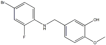 5-{[(4-bromo-2-fluorophenyl)amino]methyl}-2-methoxyphenol 结构式