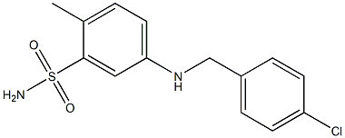 5-{[(4-chlorophenyl)methyl]amino}-2-methylbenzene-1-sulfonamide Struktur