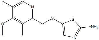 5-{[(4-methoxy-3,5-dimethylpyridin-2-yl)methyl]sulfanyl}-1,3-thiazol-2-amine,,结构式