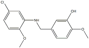 5-{[(5-chloro-2-methoxyphenyl)amino]methyl}-2-methoxyphenol Struktur