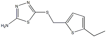 5-{[(5-ethylthiophen-2-yl)methyl]sulfanyl}-1,3,4-thiadiazol-2-amine Struktur