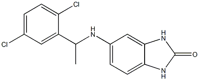 5-{[1-(2,5-dichlorophenyl)ethyl]amino}-2,3-dihydro-1H-1,3-benzodiazol-2-one Struktur