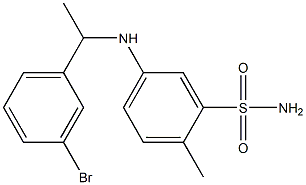 5-{[1-(3-bromophenyl)ethyl]amino}-2-methylbenzene-1-sulfonamide,,结构式