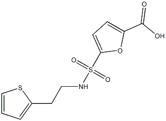 5-{[2-(thiophen-2-yl)ethyl]sulfamoyl}furan-2-carboxylic acid Structure