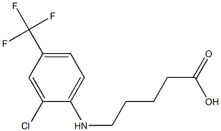 5-{[2-chloro-4-(trifluoromethyl)phenyl]amino}pentanoic acid 化学構造式