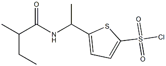 5-{1-[(2-methylbutanoyl)amino]ethyl}thiophene-2-sulfonyl chloride Struktur