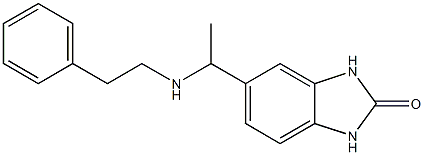 5-{1-[(2-phenylethyl)amino]ethyl}-2,3-dihydro-1H-1,3-benzodiazol-2-one 结构式