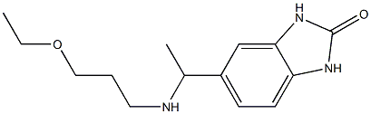 5-{1-[(3-ethoxypropyl)amino]ethyl}-2,3-dihydro-1H-1,3-benzodiazol-2-one 结构式