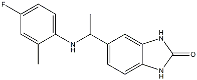 5-{1-[(4-fluoro-2-methylphenyl)amino]ethyl}-2,3-dihydro-1H-1,3-benzodiazol-2-one