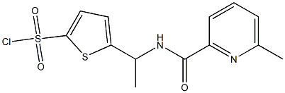 5-{1-[(6-methylpyridin-2-yl)formamido]ethyl}thiophene-2-sulfonyl chloride Structure