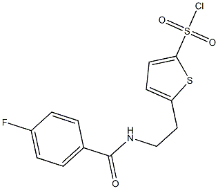 5-{2-[(4-fluorophenyl)formamido]ethyl}thiophene-2-sulfonyl chloride 结构式