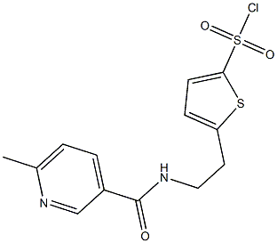 5-{2-[(6-methylpyridin-3-yl)formamido]ethyl}thiophene-2-sulfonyl chloride Structure