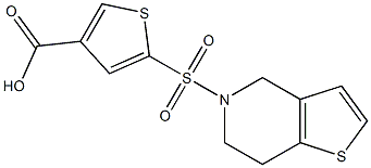 5-{4H,5H,6H,7H-thieno[3,2-c]pyridine-5-sulfonyl}thiophene-3-carboxylic acid,,结构式