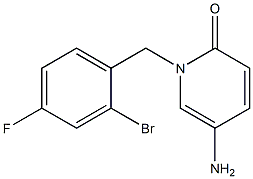 5-amino-1-[(2-bromo-4-fluorophenyl)methyl]-1,2-dihydropyridin-2-one,,结构式