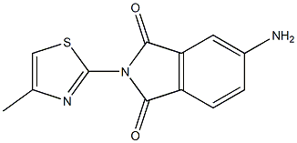 5-amino-2-(4-methyl-1,3-thiazol-2-yl)-2,3-dihydro-1H-isoindole-1,3-dione 结构式