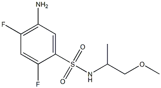 5-amino-2,4-difluoro-N-(1-methoxypropan-2-yl)benzene-1-sulfonamide,,结构式