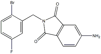 5-amino-2-[(2-bromo-5-fluorophenyl)methyl]-2,3-dihydro-1H-isoindole-1,3-dione Structure