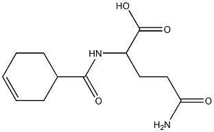 5-amino-2-[(cyclohex-3-en-1-ylcarbonyl)amino]-5-oxopentanoic acid,,结构式