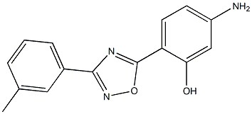 5-amino-2-[3-(3-methylphenyl)-1,2,4-oxadiazol-5-yl]phenol 结构式