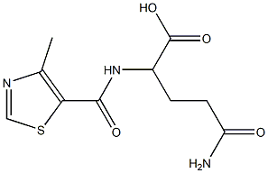 5-amino-2-{[(4-methyl-1,3-thiazol-5-yl)carbonyl]amino}-5-oxopentanoic acid Structure