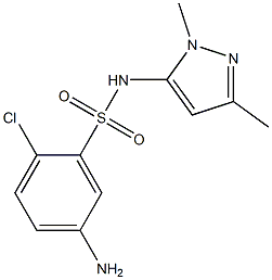 5-amino-2-chloro-N-(1,3-dimethyl-1H-pyrazol-5-yl)benzene-1-sulfonamide