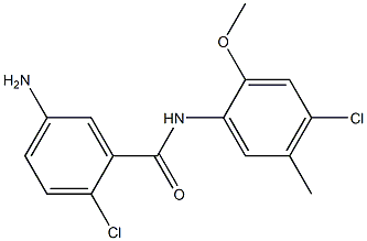 5-amino-2-chloro-N-(4-chloro-2-methoxy-5-methylphenyl)benzamide Structure