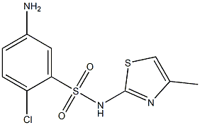 5-amino-2-chloro-N-(4-methyl-1,3-thiazol-2-yl)benzene-1-sulfonamide Structure