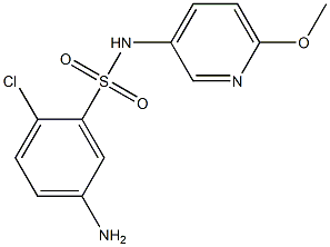 5-amino-2-chloro-N-(6-methoxypyridin-3-yl)benzene-1-sulfonamide,,结构式