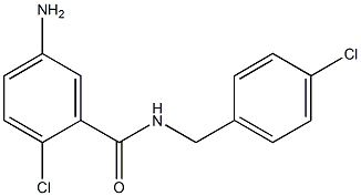 5-amino-2-chloro-N-[(4-chlorophenyl)methyl]benzamide 化学構造式