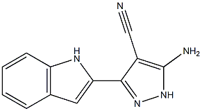 5-amino-3-(1H-indol-2-yl)-1H-pyrazole-4-carbonitrile Structure