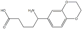 5-amino-5-(2,3-dihydro-1,4-benzodioxin-6-yl)pentanoic acid Structure