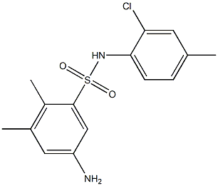 5-amino-N-(2-chloro-4-methylphenyl)-2,3-dimethylbenzene-1-sulfonamide,,结构式