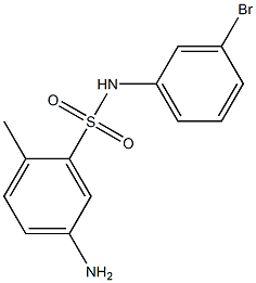 5-amino-N-(3-bromophenyl)-2-methylbenzene-1-sulfonamide Struktur
