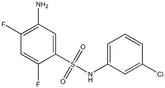 5-amino-N-(3-chlorophenyl)-2,4-difluorobenzene-1-sulfonamide,,结构式