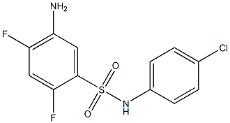5-amino-N-(4-chlorophenyl)-2,4-difluorobenzene-1-sulfonamide 结构式