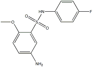 5-amino-N-(4-fluorophenyl)-2-methoxybenzene-1-sulfonamide,,结构式