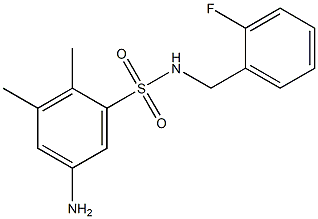 5-amino-N-[(2-fluorophenyl)methyl]-2,3-dimethylbenzene-1-sulfonamide,,结构式
