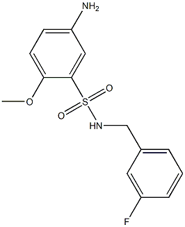 5-amino-N-[(3-fluorophenyl)methyl]-2-methoxybenzene-1-sulfonamide Structure