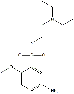 5-amino-N-[2-(diethylamino)ethyl]-2-methoxybenzene-1-sulfonamide 化学構造式