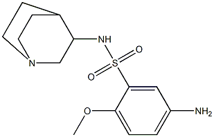 5-amino-N-{1-azabicyclo[2.2.2]octan-3-yl}-2-methoxybenzene-1-sulfonamide Structure