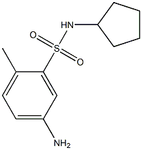 5-amino-N-cyclopentyl-2-methylbenzene-1-sulfonamide,,结构式