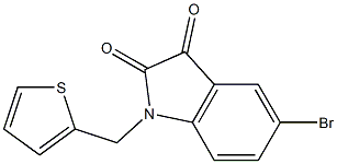 5-bromo-1-(thiophen-2-ylmethyl)-2,3-dihydro-1H-indole-2,3-dione