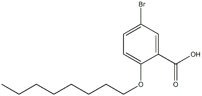 5-bromo-2-(octyloxy)benzoic acid,,结构式