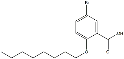 5-bromo-2-(octyloxy)benzoic acid 化学構造式